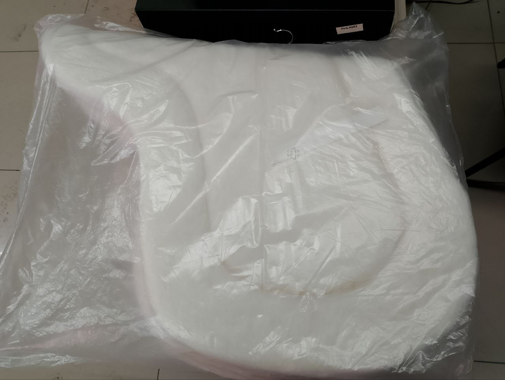 UMBRIA Амортизатор под седло из искусственного меха, трилистник, белый