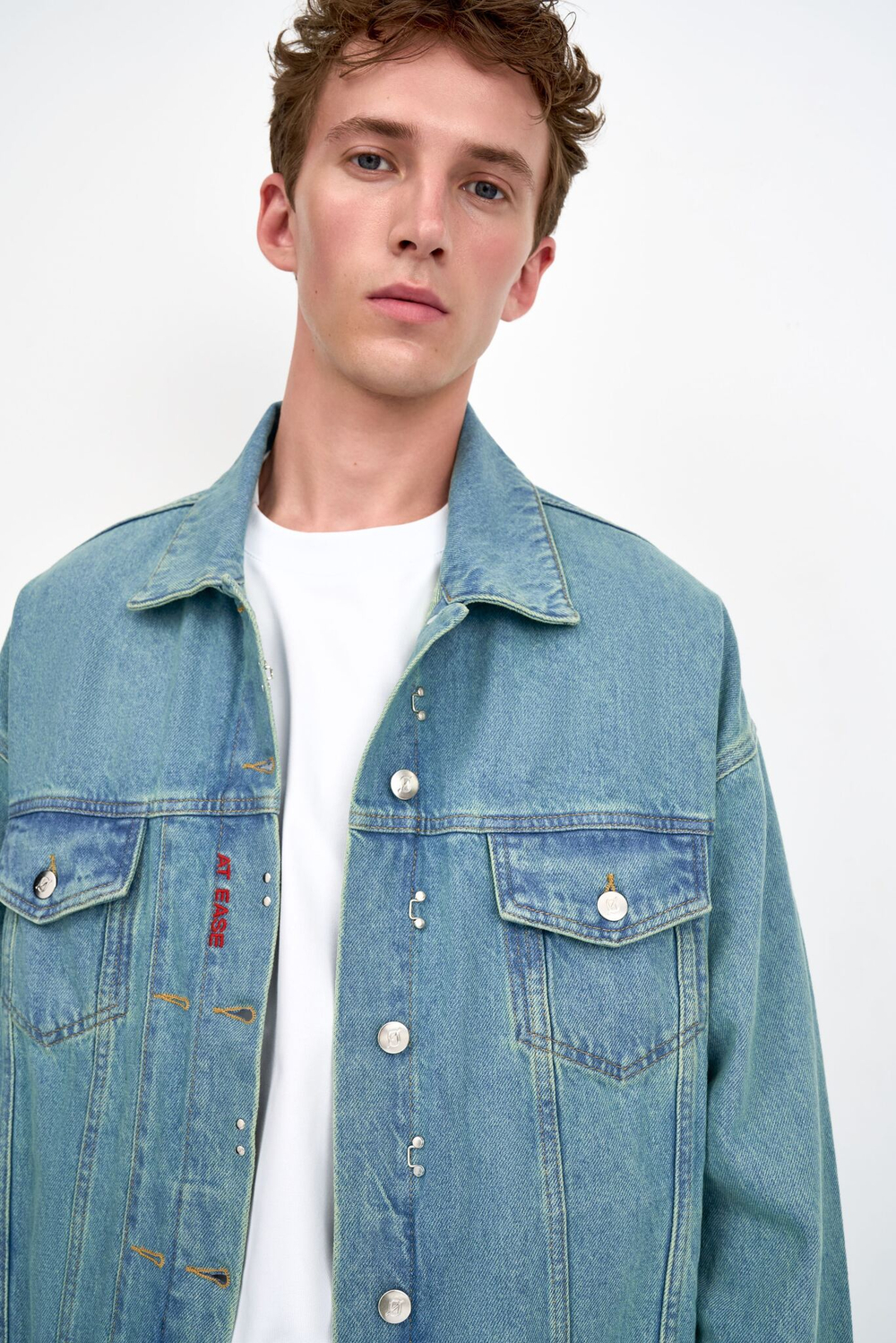 Джинсовая куртка мужская зеленая Man Jeans Relaxed Jacket Green