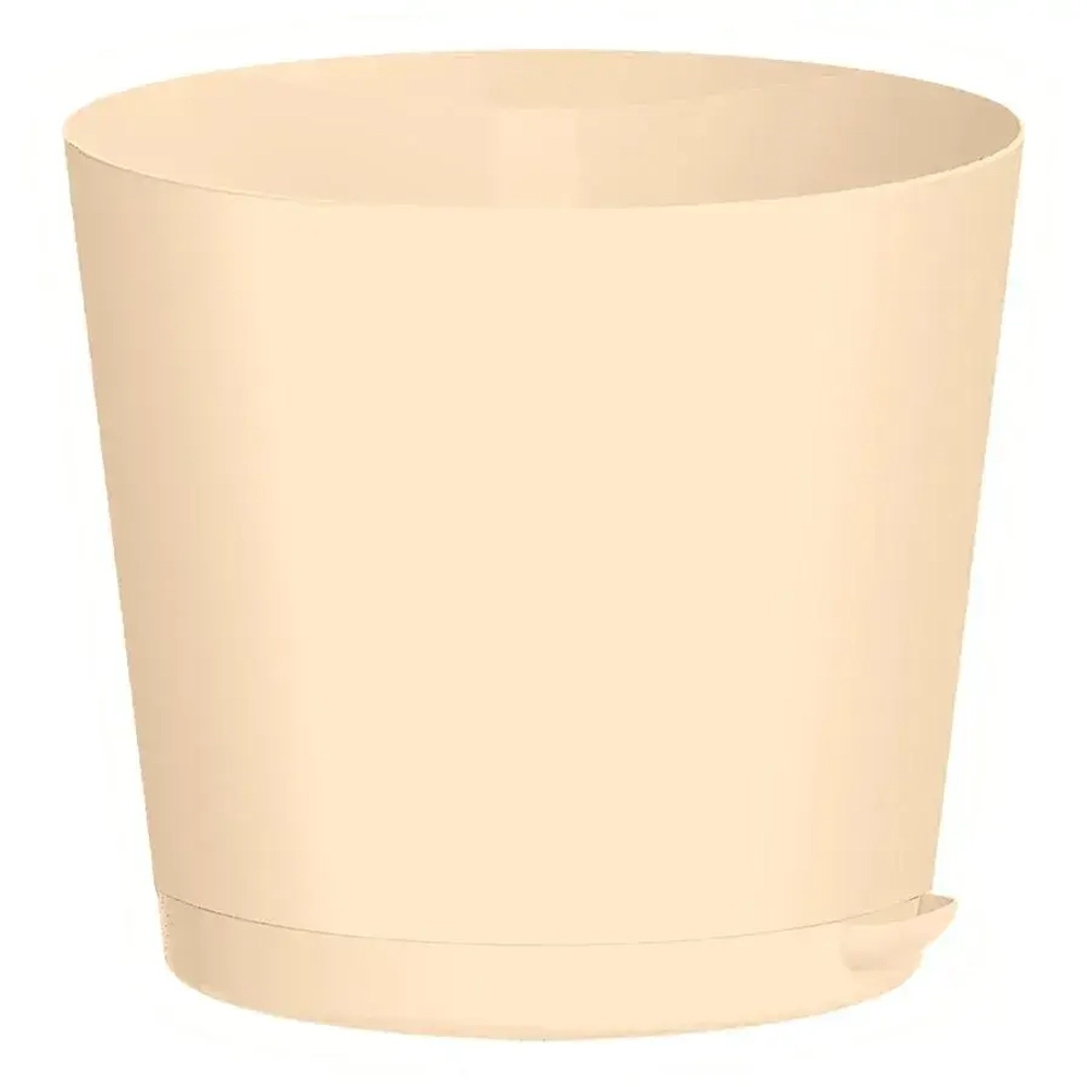 Горшок для цветов Oregano D160 мм, 2л с прикорневым поливом (светло-бежевый)
