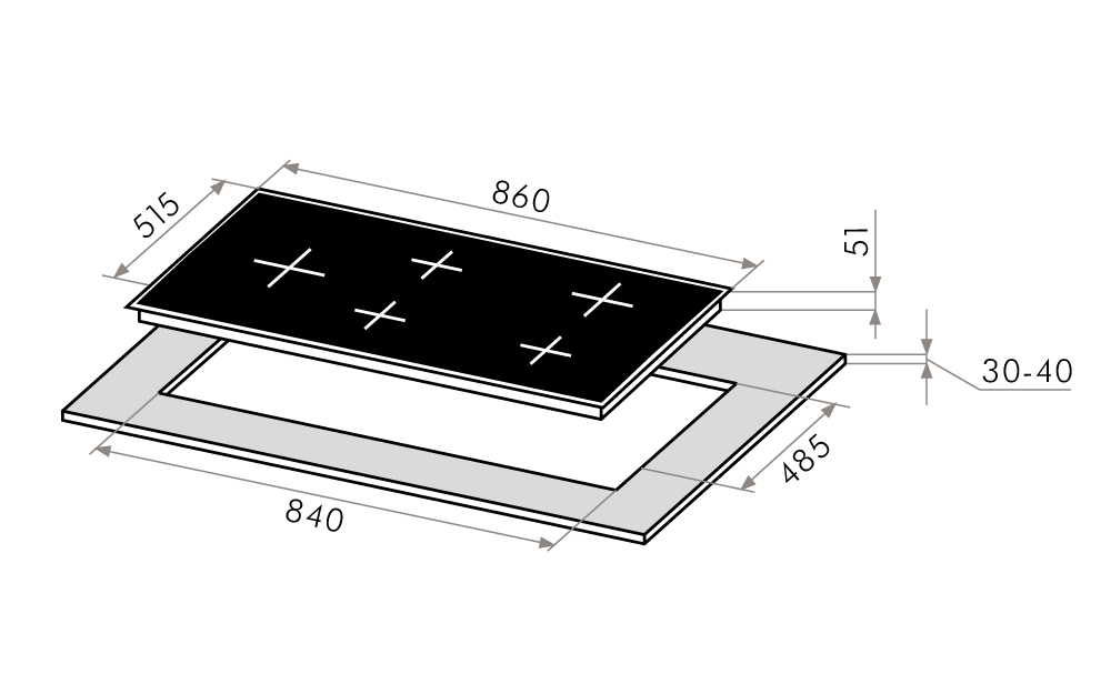 Газовая варочная панель MAUNFELD EGHE.95.33CBG.R\G фото 2
