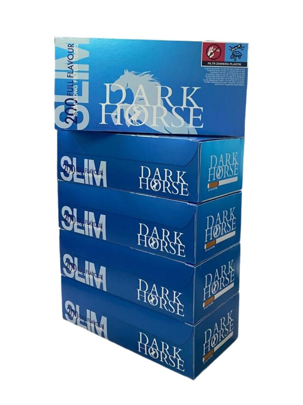 Гильзы для сигарет "Dark Horse" Slim Long 7/20мм 5х200шт (Комплект)
