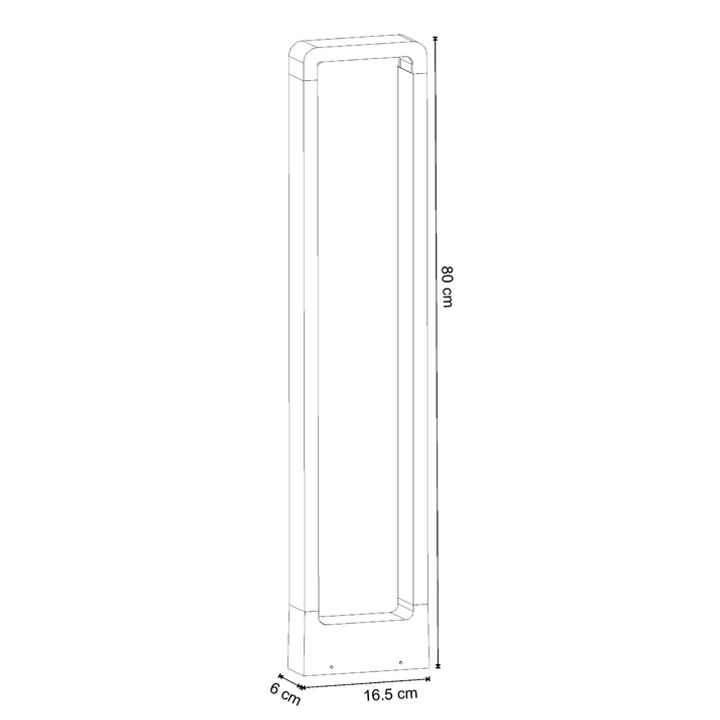 Уличный светодиодный светильник Arte Lamp Trapezio A2080PA-1BK