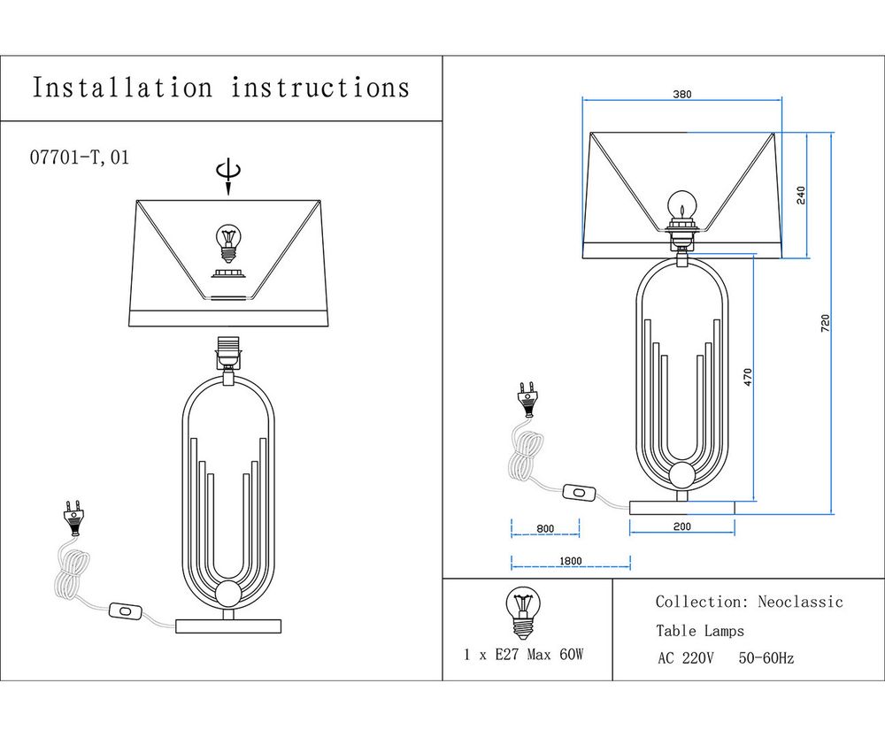 Kink Light 07701-T,20(01) Настольная лампа Лорея