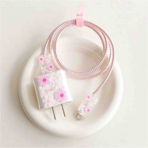 Защитный чехол для зарядного устройства с цветами