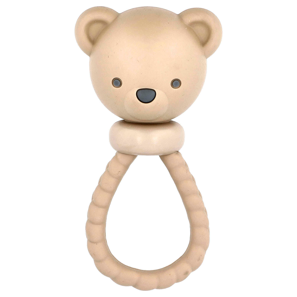 itzy ritzy, Sweetie Rtle™, силиконовый прорезыватель для зубов со вкусом звонка, для детей от 3 месяцев, мишка, 1 шт.