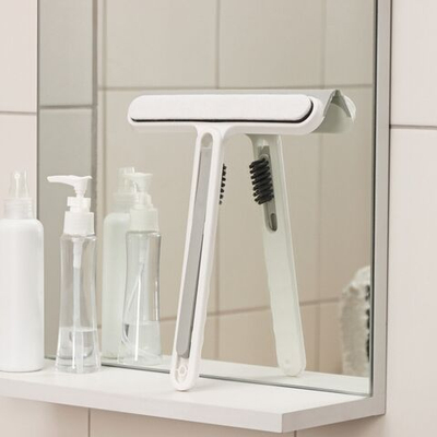 Окномойка «Компакт» с водосгоном, абразивной моющей частью и дополнительной щёткой в ручке (Цвет: не задано)