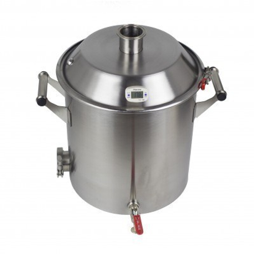 Перегонный куб Добрый жар 30 л, крышка аламбик разъем 2 дюйма, выход под ТЭН 2 дюйма,фальш дно.