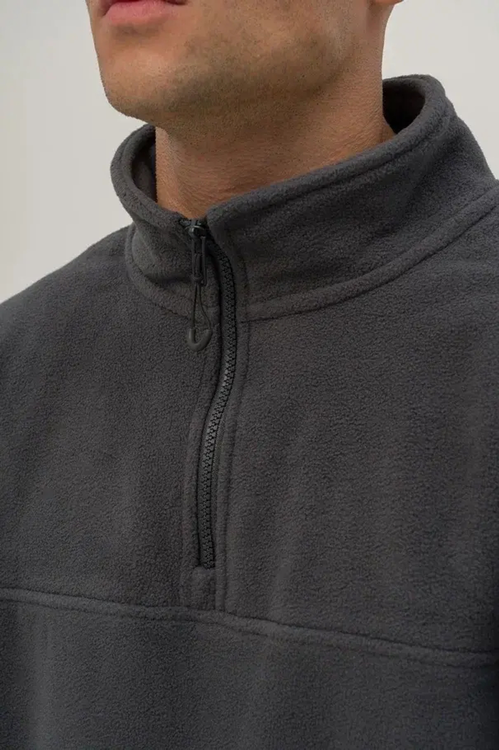 Толстовка КУЛЬТУРА "HALF ZIP FLEECE", темно-серый