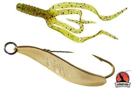 Блесна колеб. Mepps TIMBER DOODLE, 0, Gold (блистер)