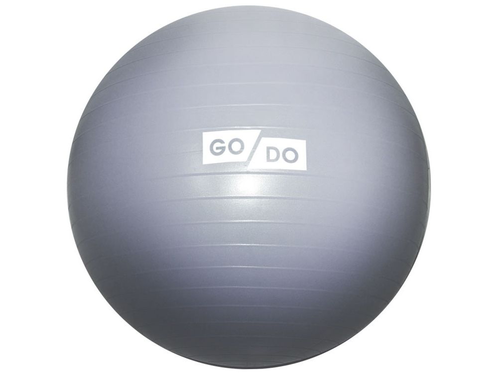 Мяч для фитнеса матовый d - 65 см GO DO :FB-65  (Серебро)