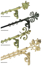 Наконечники кованые Шато Эльзас d20 мм (цвета белое золото, белое серебро, ваниль/золото, ваниль/медь, фисташковый/золото, коричневый/серебро, коричневый/медь, черный/золото/патина, черный/зеленый/золото, черный/золото, черный/зеленый, черный)