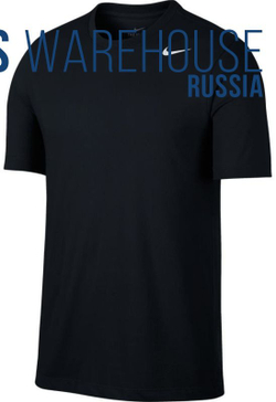 Мужская теннисная футболка Nike Solid Dri-Fit Crew - черный