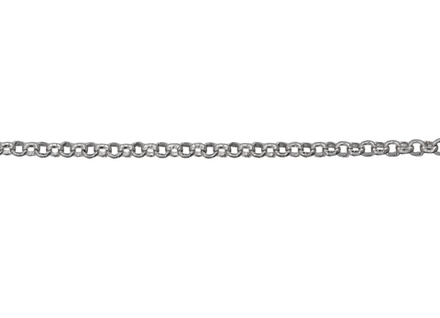 Цепь ролло длина 40 см Ø 0.60 мм (белое золото 585 проба)