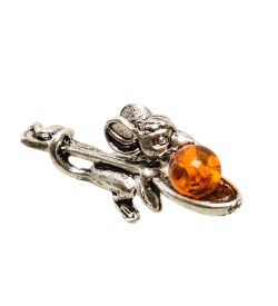 AM-3318 Фигурка кошельковая «Мышка с ложкой» (олово)