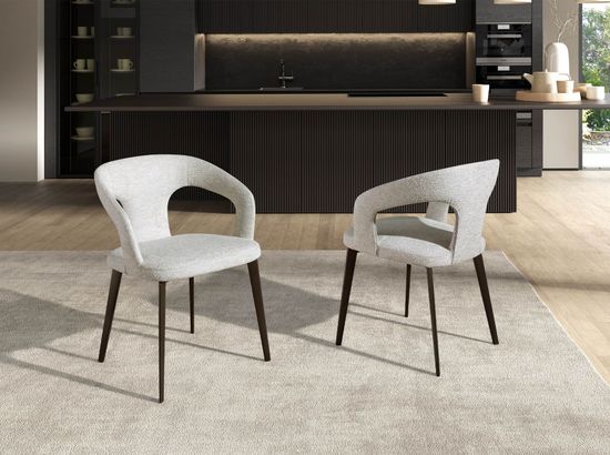 Стул 4173 из ткани цвета слоновой кости