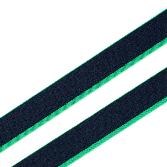 Резинка широкая, синяя/зеленая 25 мм, Германия
