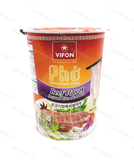 Суп Фо Бо, Vifon, вкус говядины, стакан, 60 гр.