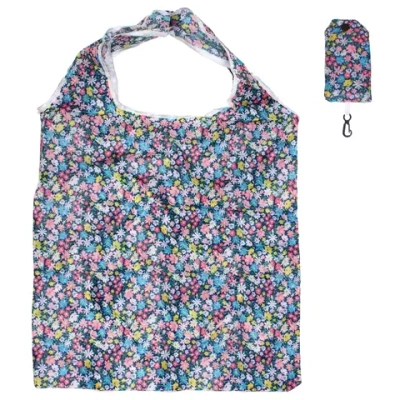 Сумка - шоппер с карабином «ИДЕЯДОМА», принт васильки, 60*38см/нагрузка до 10кг (инд. пакет истикер)