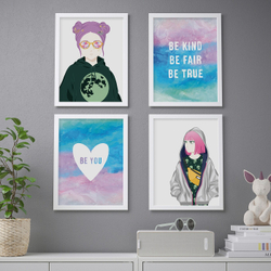 IKEA BILD  (ИКЕА БИЛД)  -  Плакат, будь собой, 30x40 см