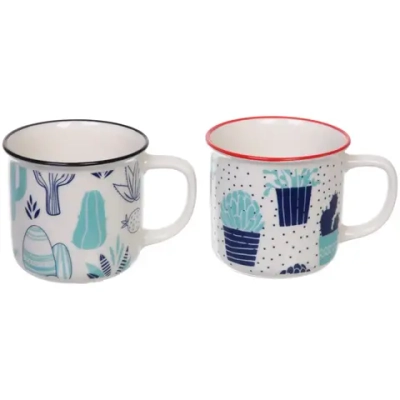 Кружка керамическая 350мл «Растения»