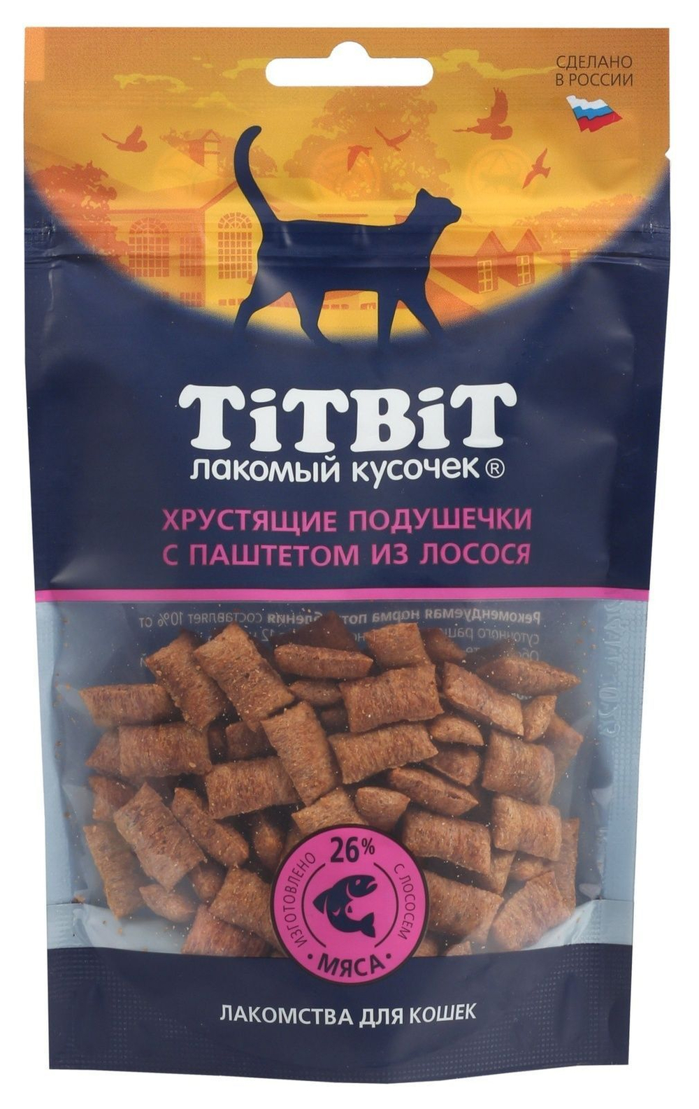 Лакомство TiTBiT хрустящее с БАРАНИНОЙ для кошек, 60 г х 3 упаковки