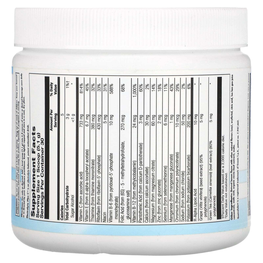 Nutra BioGenesis, Electrolyte Plus C, электролит с электролитом, 154,2 г (5,4 унции)