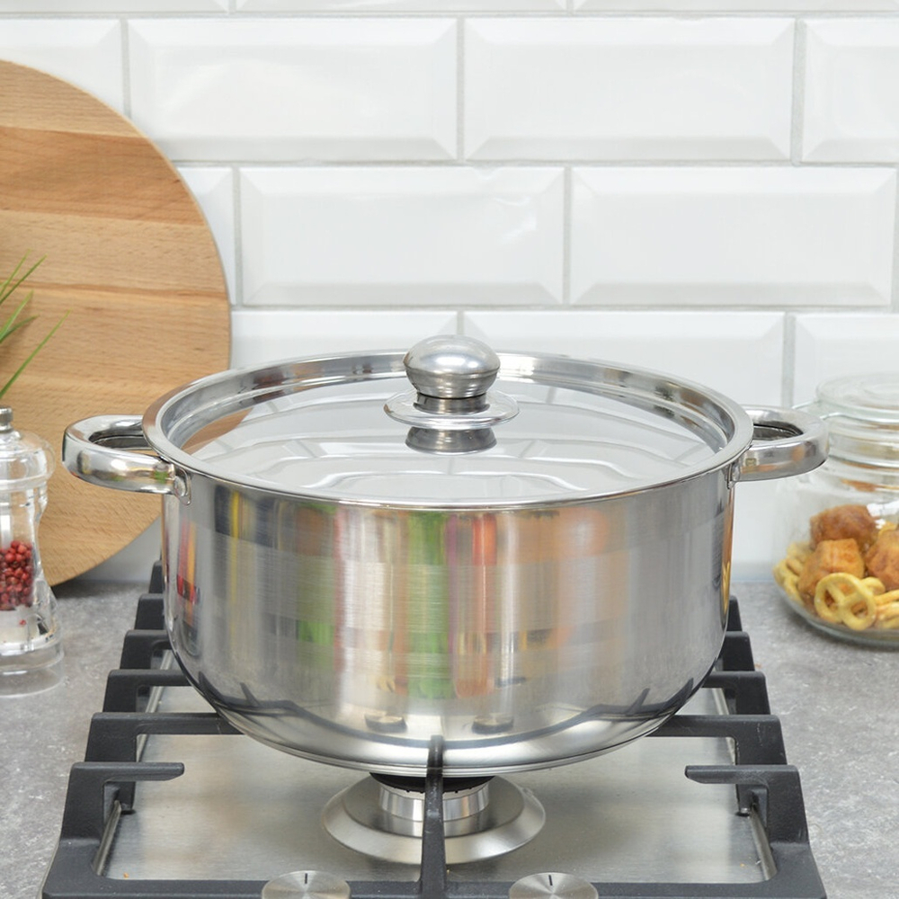 Кастрюля 5л 26см из нерж, индукционное дно