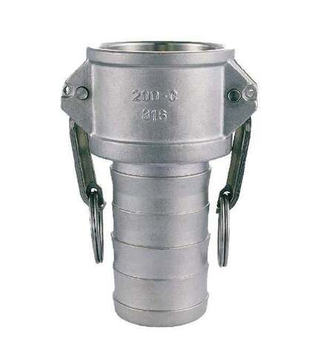 Кулачковое соединение тип C, розетка с хвостовиком 3 (нерж.)