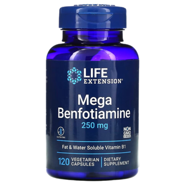 Life Extension Mega Benfotiamine 250 mg 120 veg capsules, Витамин B1