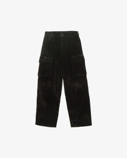 Брюки Corduroy Cargo Black Moss темно-зеленые
