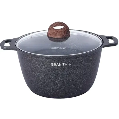 Кастрюля 6л «Granit ultra» (blue) со стеклянной крышкой кгг62а