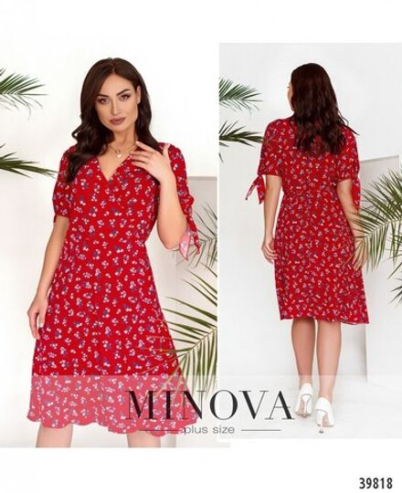 Платье 3149B-красный Minova Фото 1