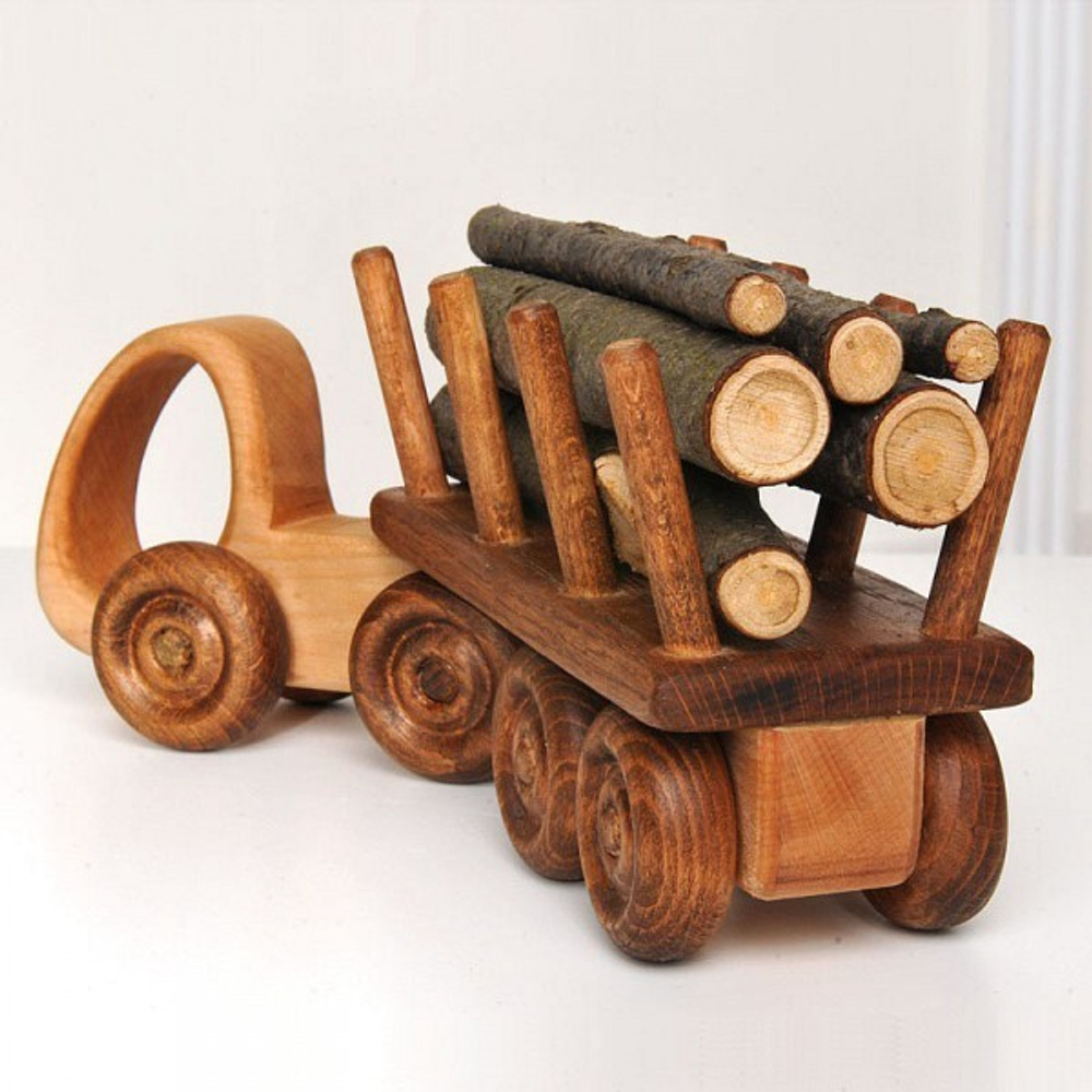 Деревянная машинка Лесовоз Леснушки
