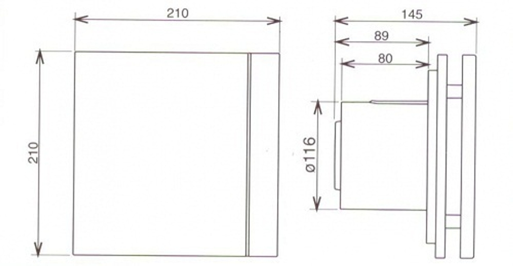 Накладной вентилятор Soler & Palau SILENT-200 CRZ DESIGN-4С BLACK  (таймер)