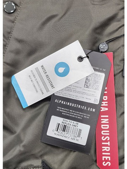 Куртка Аляска Alpha Slim Fit N-3B (т.серая/оранж - r.grey/orange)