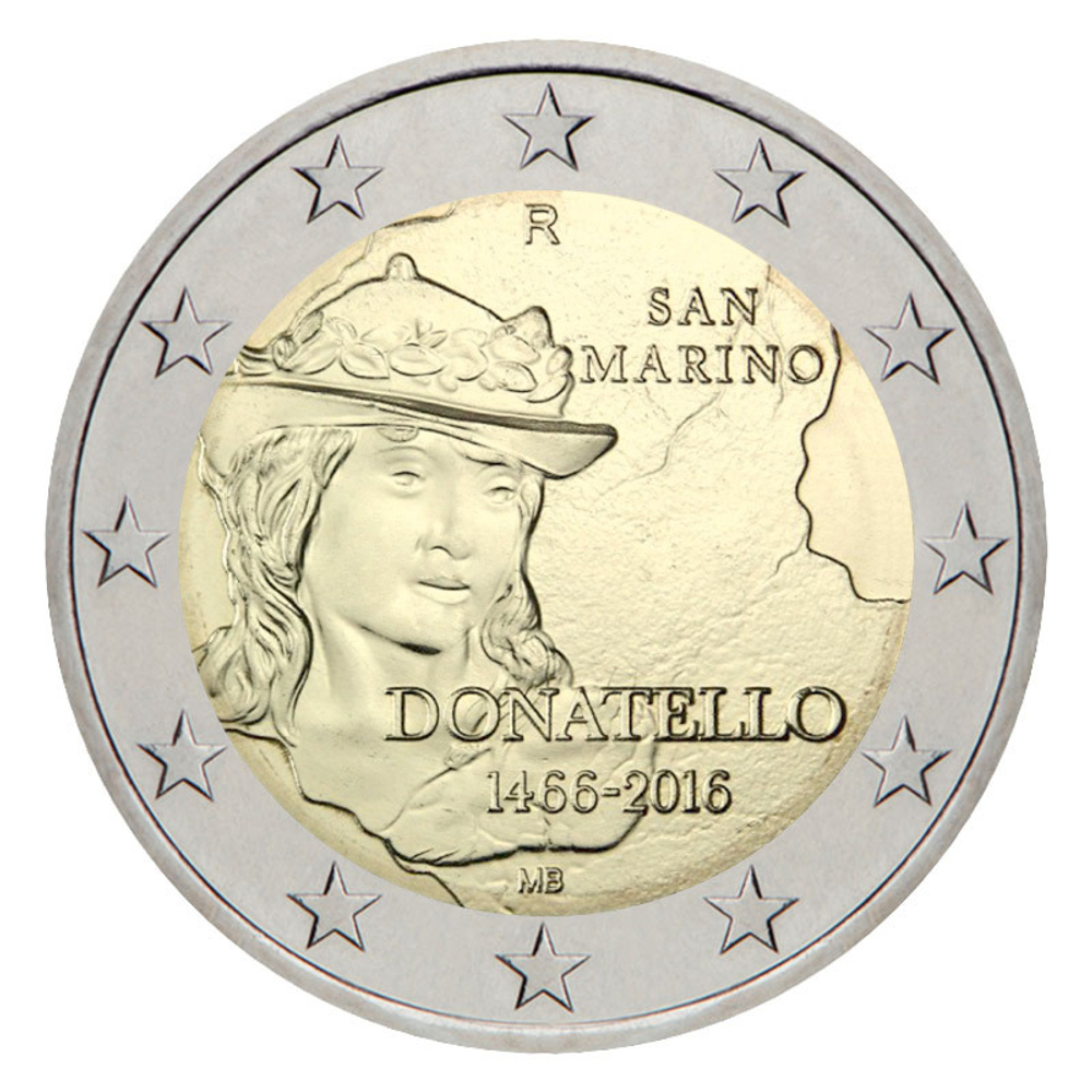 San Marino 2 Euro 2016 – 550th Anniversary of Death of Donato di Niccolò di Betto Bardi (1386 - 1466) (BU)