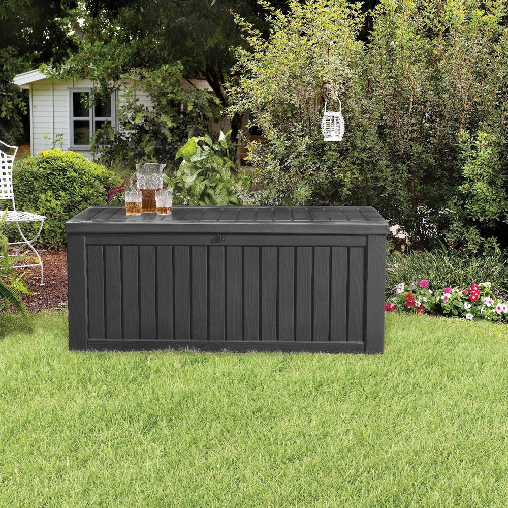 Пластиковый сундук Keter Rockwood 570 л graphite