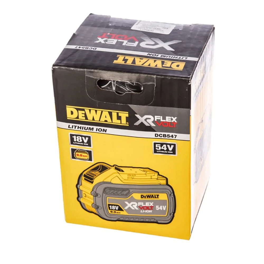 Аккумулятор DeWALT 54/18V XR 9.0 Ач Li-Ion FLEXVOLT, DCB547-XJ