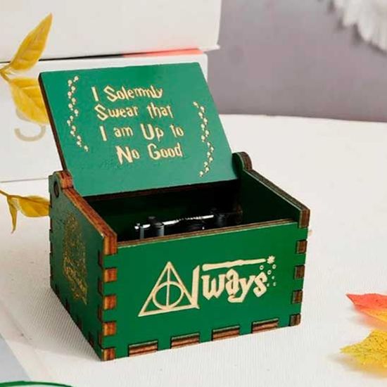 Музыкальная шкатулка Гарри Поттер ALWAYS, р-р 6,5х5,2 (зеленая)