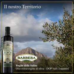 Оливковое масло BARBERA Extra Virgin D.O.P. Valli Trapanesi, BAGLIO delle SALINE, 750 мл Италия