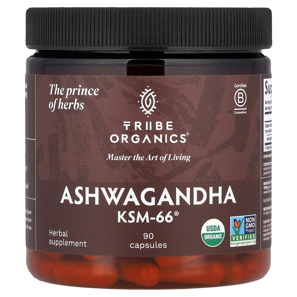 Tribe Organics, Ashwagandha KSM-66®, 90 Capsules (300 mg per Capsule)