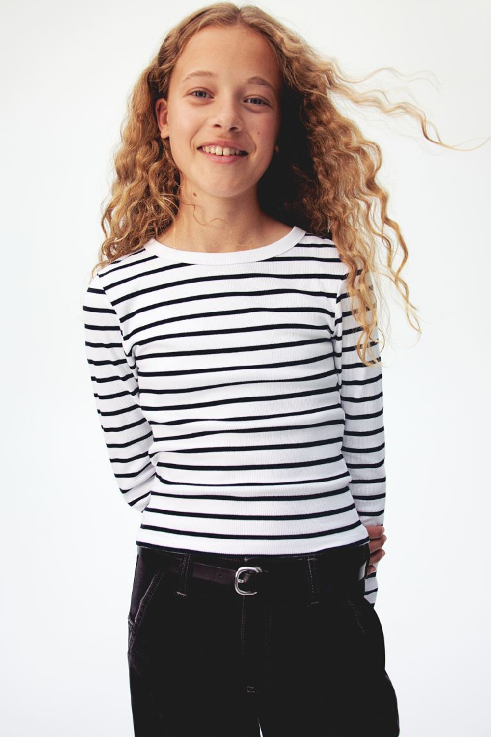 H&M Трикотажный топ, полоски