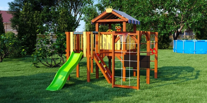 Деревянный игровой комплекс для малышей Baby-8 (play) Priority