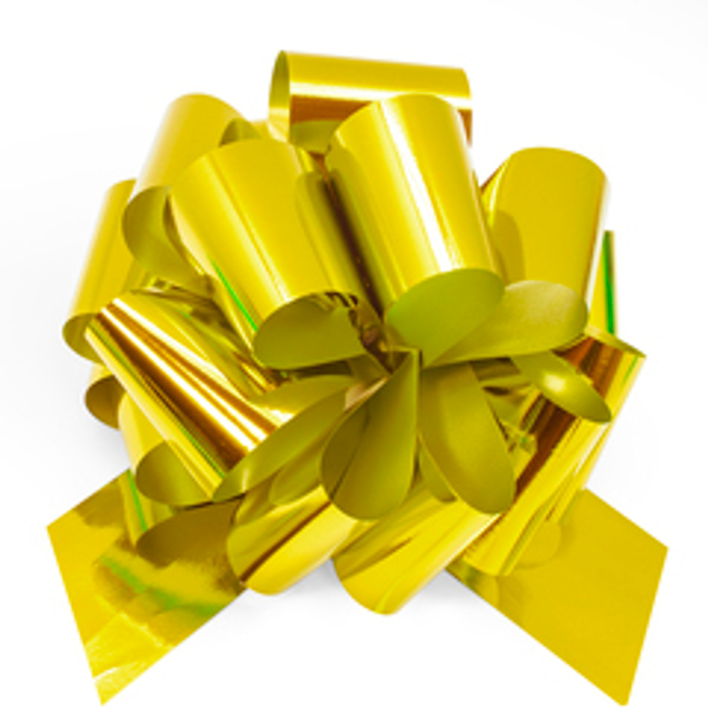 Бант Шар, Золото, Металлик, 21 см, 1 шт.