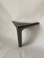 Ножки для мебели "Ласточка" Черный хром 15см, 4 штуки