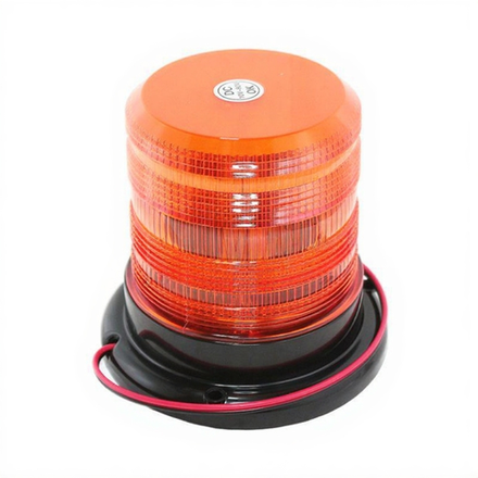 Маяк импульсный 12/24 желтый 30 светодиодов крепление на болтах D=128мм H=122мм