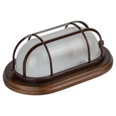 Светильник "Кантри" НБО 04-60-022 max 60Вт E27 IP54 232х140 овал дерево/стекло решетка клен ЭРА Б0048418