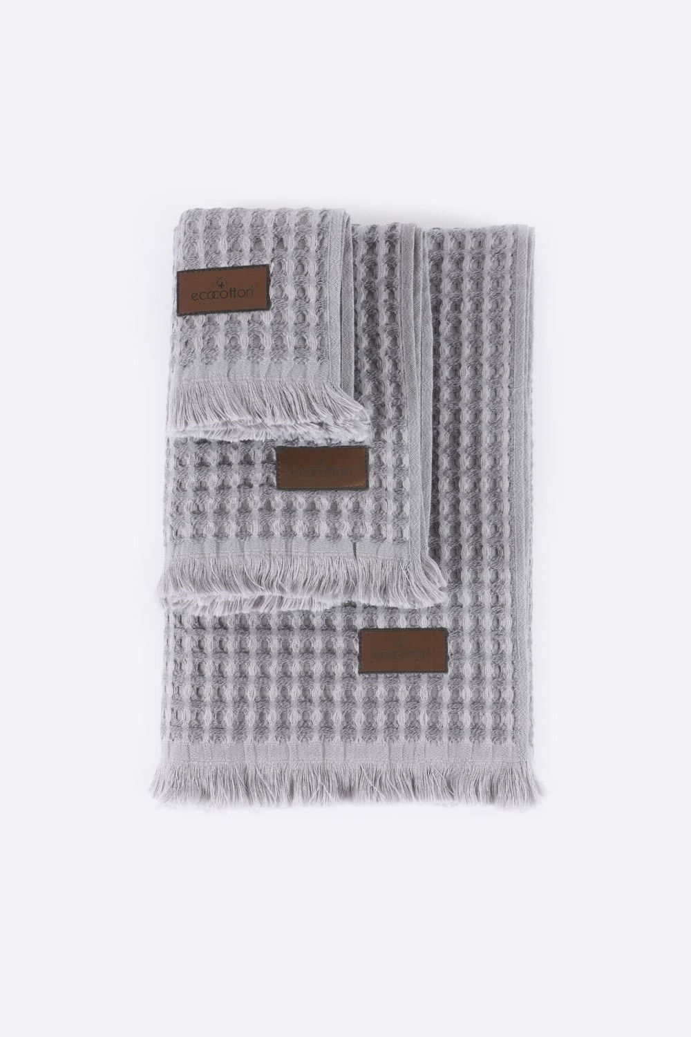 Вафельное полотенце для рук 50х90 Boho | серый
