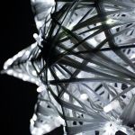 белая макушка из стеклонити на уличную елку