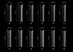 Irisk Формы многоразовые с разметкой в боксе Over Tips Арочные, 120ш